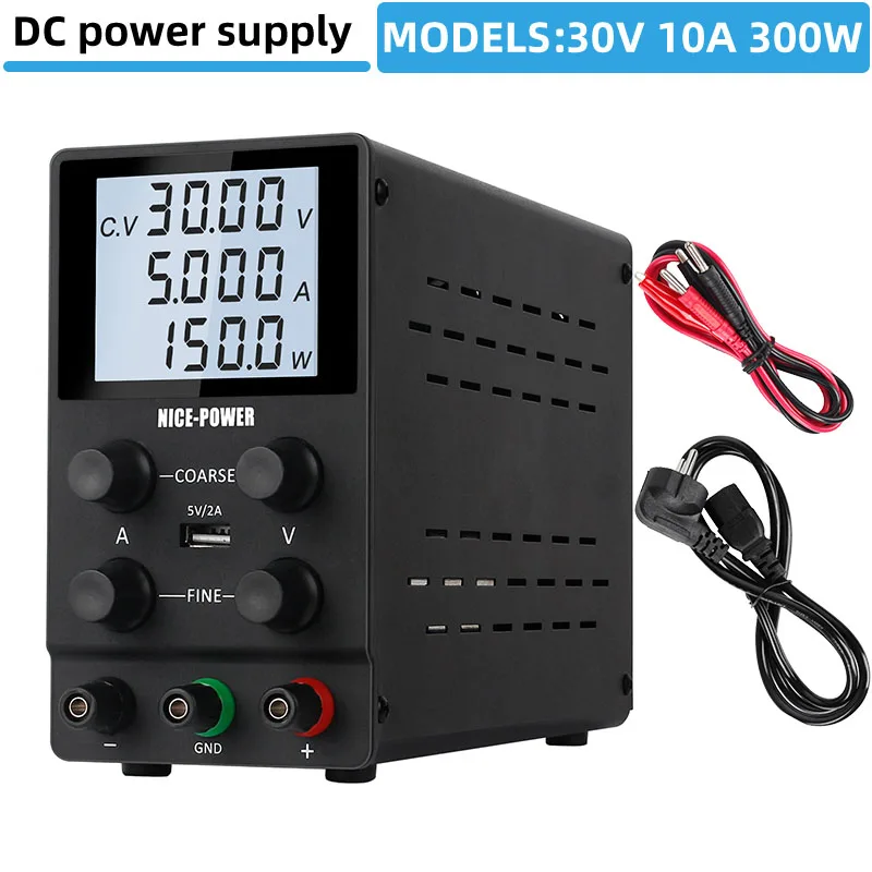 

New USB Switching Regulated Laboratory DC Power Supply Adjustable 120V 60V 30V 5A 10A 3A Lab Voltage Regulator Bench Source