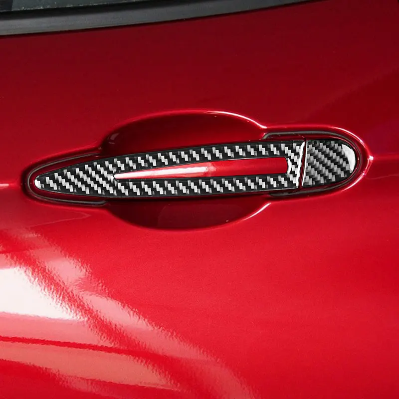 

Carbon Fiber Car Accessories Interior Decals Decal Frame Outer door handle Cover Trim Stickers For BMW E84 Old X1 2011-15