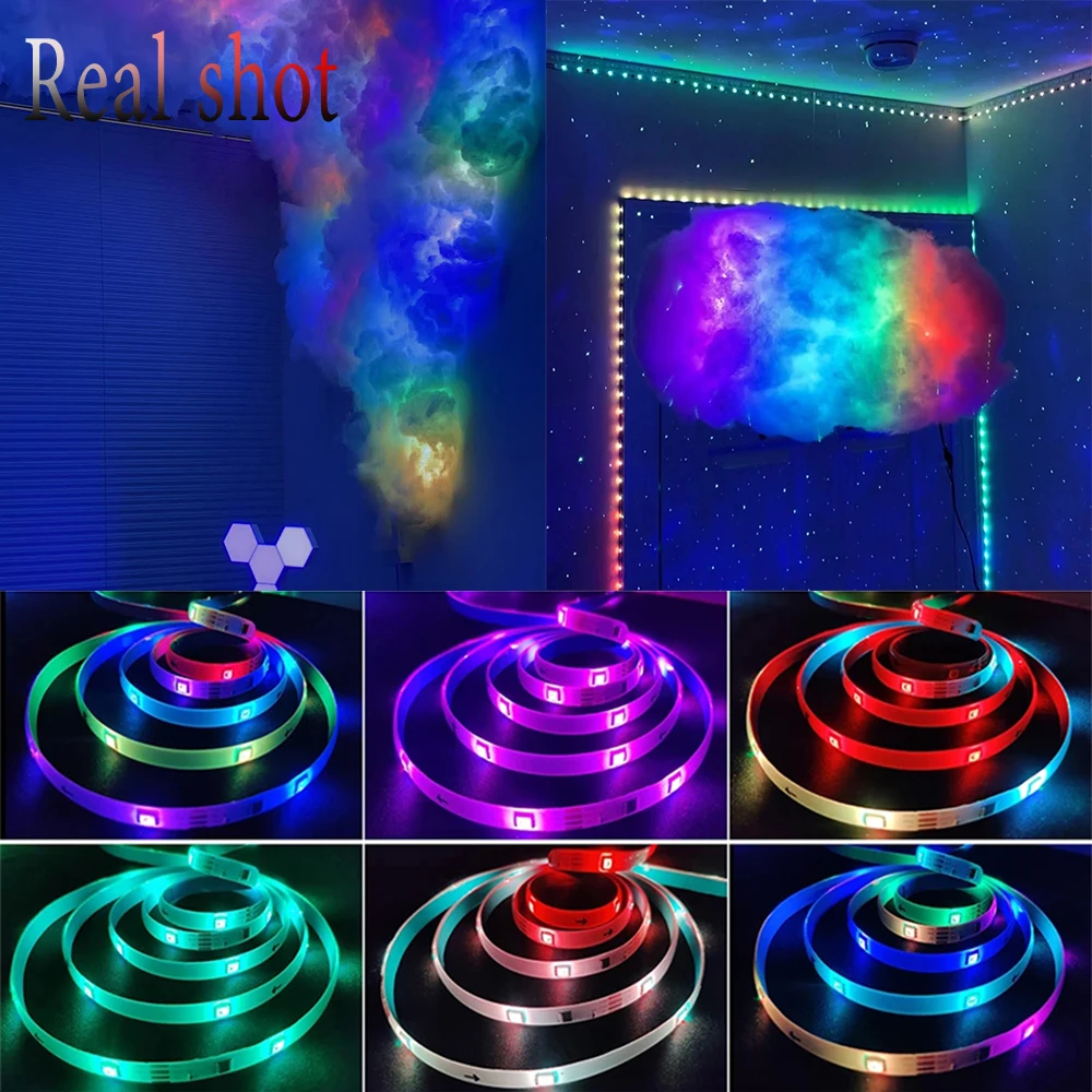 LED Strip RGBIC WS2811b Dream Lights Bluetooth Segment DIY Music WiFi Sync And App Control For Living Room Bedroom Ceiling Decor | Лампы и