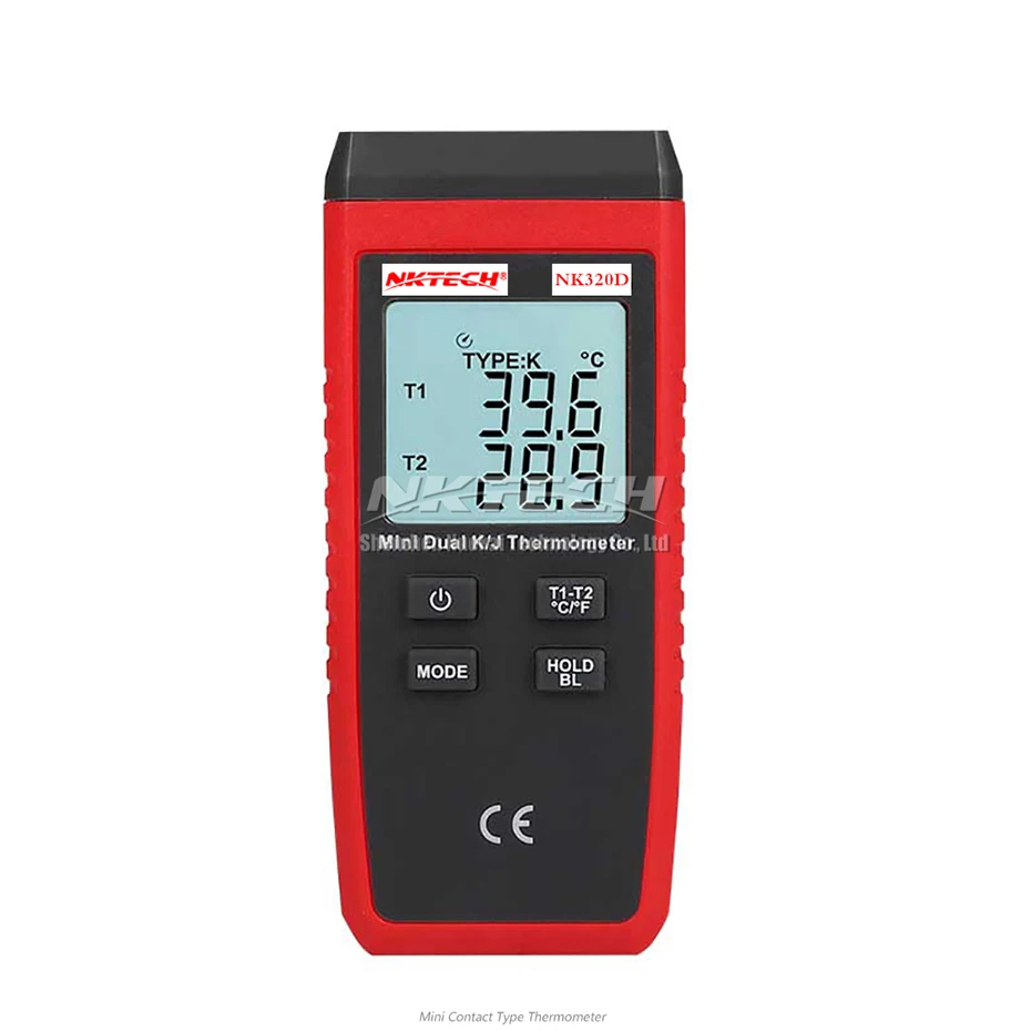NKTECH NK320D цифровой термометр термопары двухканальный T1/T2 температура (K) 50 ~ 1300 (J) 1200