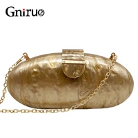 gnirue brand fashion wallet women acrylic cute long round evening bag woman solid marble luxury party prom handbag casual clutch