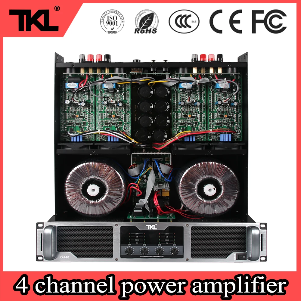 TKL 4ch * 400 Вт 8 Ом усилитель мощности сценическая производительность dj