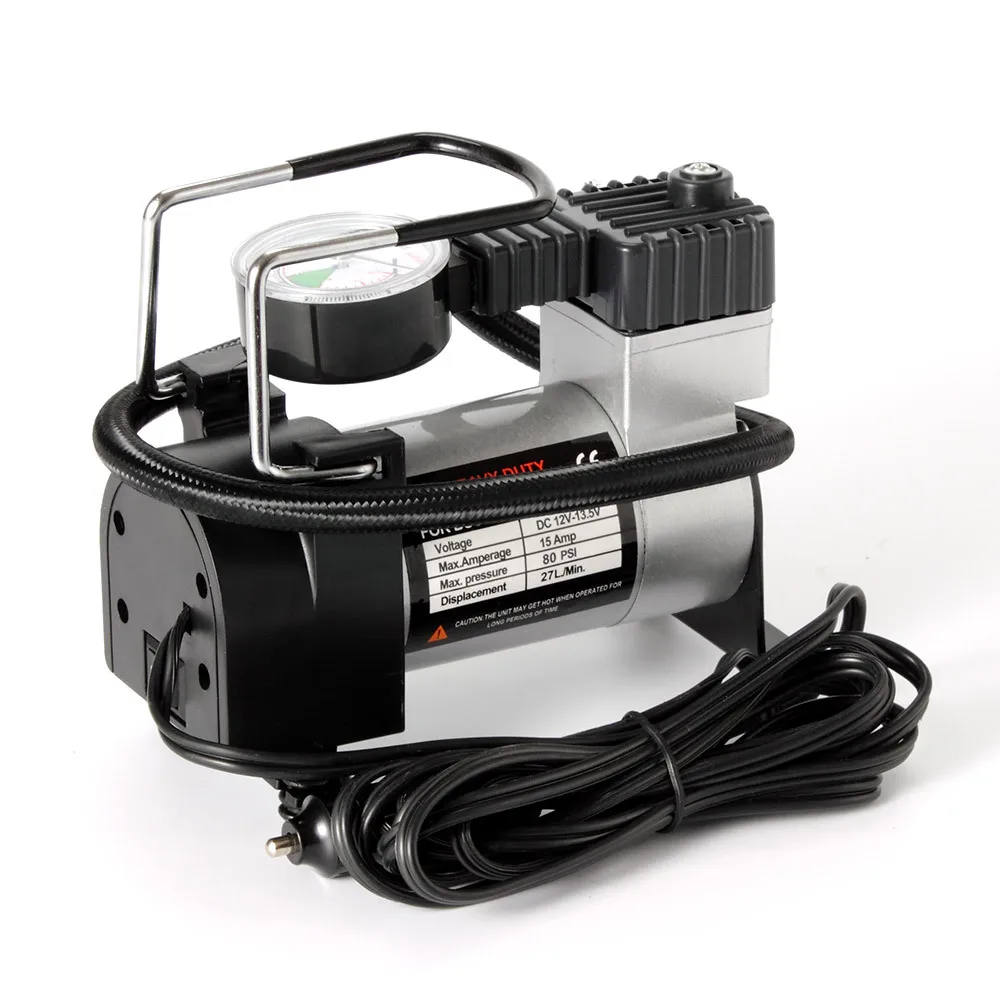 Портативный бортовой пневматический насос с барометром 12 В седан автомобильный