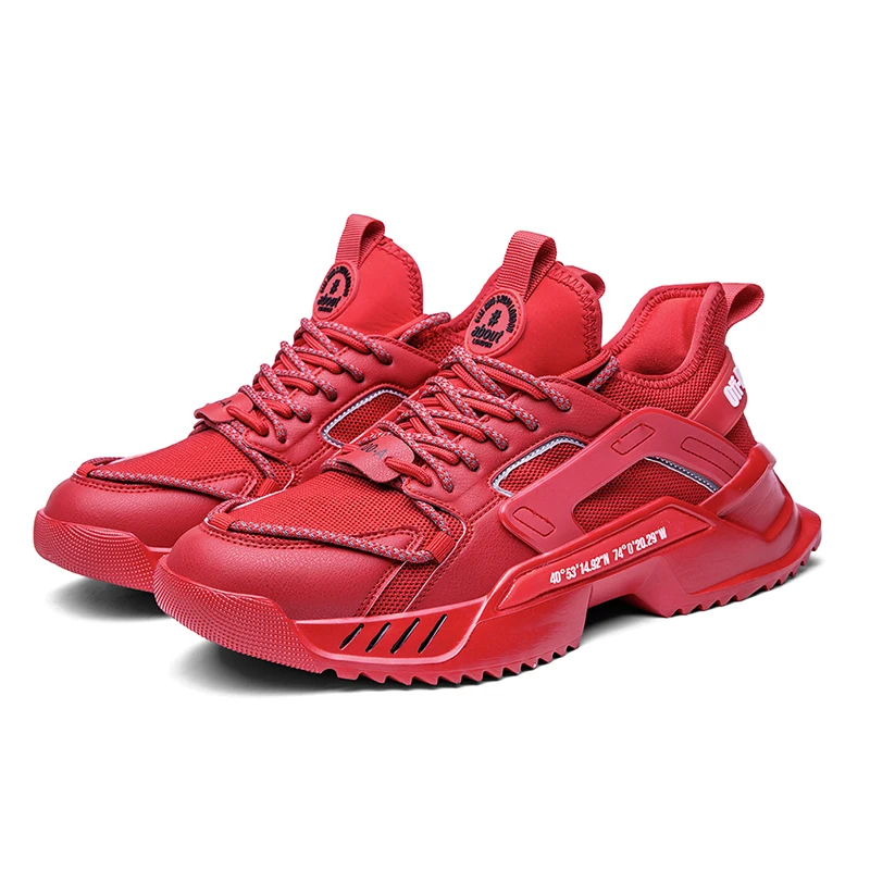 Туфли мужские спортивные на низкой платформе Модные Дизайнерские кроссовки в