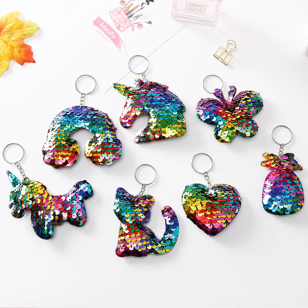 1 @ # новый модный брелок с блестками для мужчин и женщин автомобиля подвески