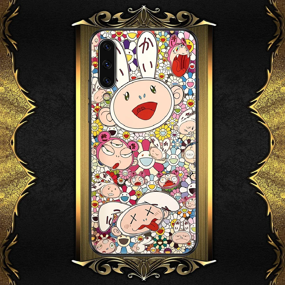 

Sunflower M-Murakamies art Phone case For Samsung Galaxy A 3 5 7 8 10 20 21 30 40 50 51 70 71 E S 2016 2018 4G black tpu hoesjes