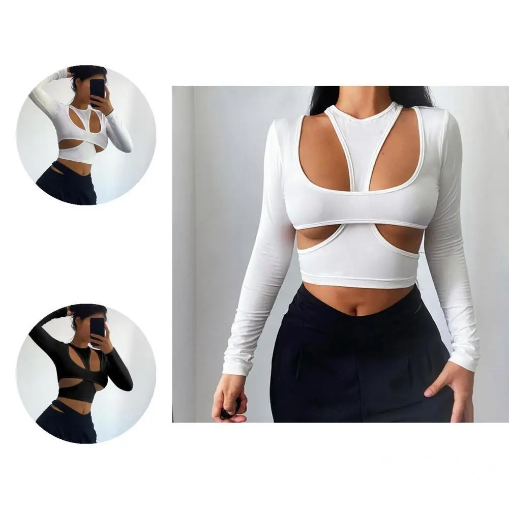 

Yoga Top Great Seamless Crop Tank with Halter Lining Colorfast Slim Fit Yoga Crop Top