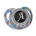 Соски соска для младенца для новорожденных держатель для Соска-пустышка с ярким светом, новый дизайн, детская силиконовая соска-пустышка для новорожденных, 24 наименования, начинающая буква, не содержит Бисфенол А