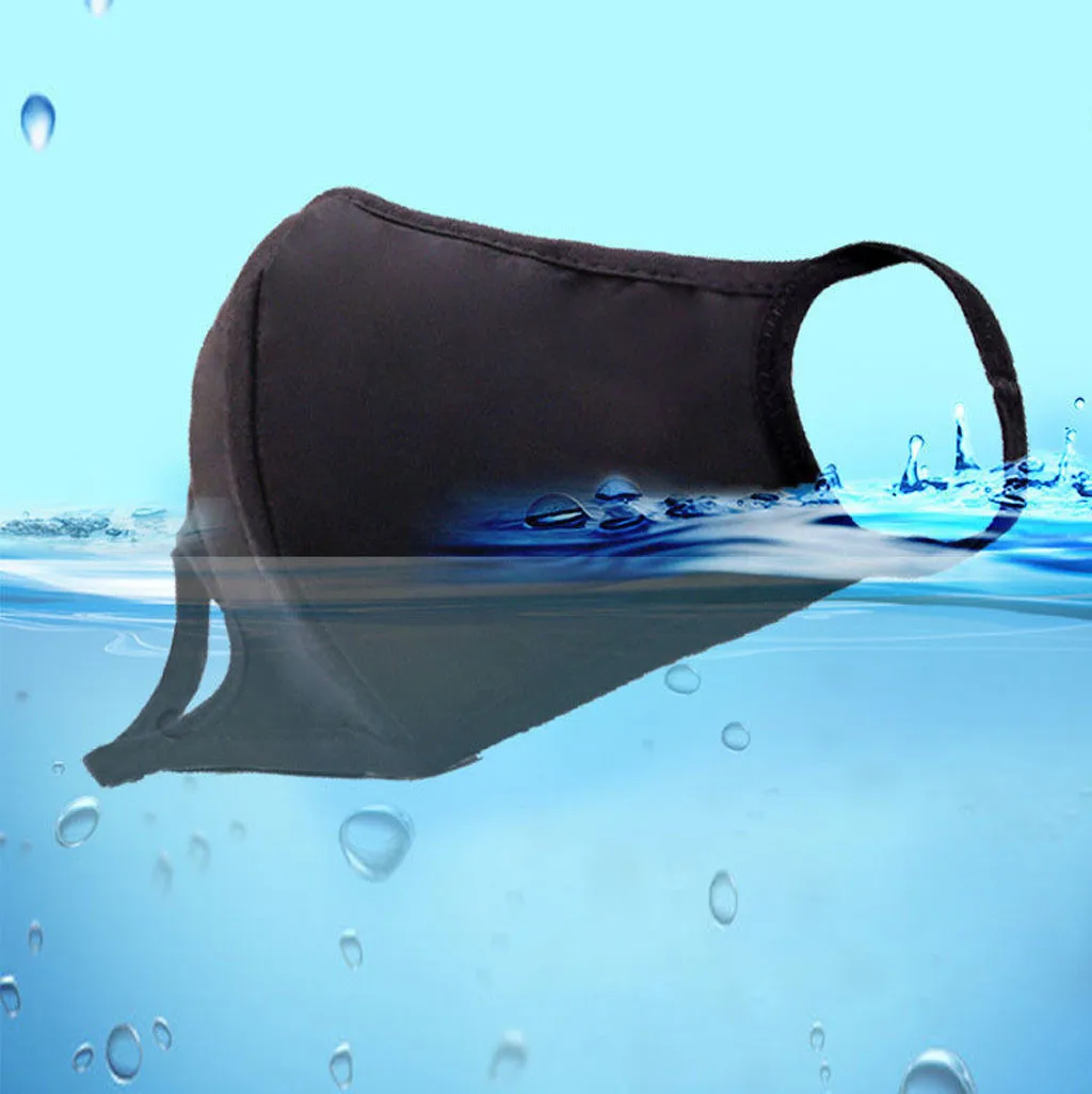 

2pc Black Comfortable Breathable Dust Mouth-muffle Filter Face Masks Replaceable Face Mouth Cover Masks Mascara Facial Lavable