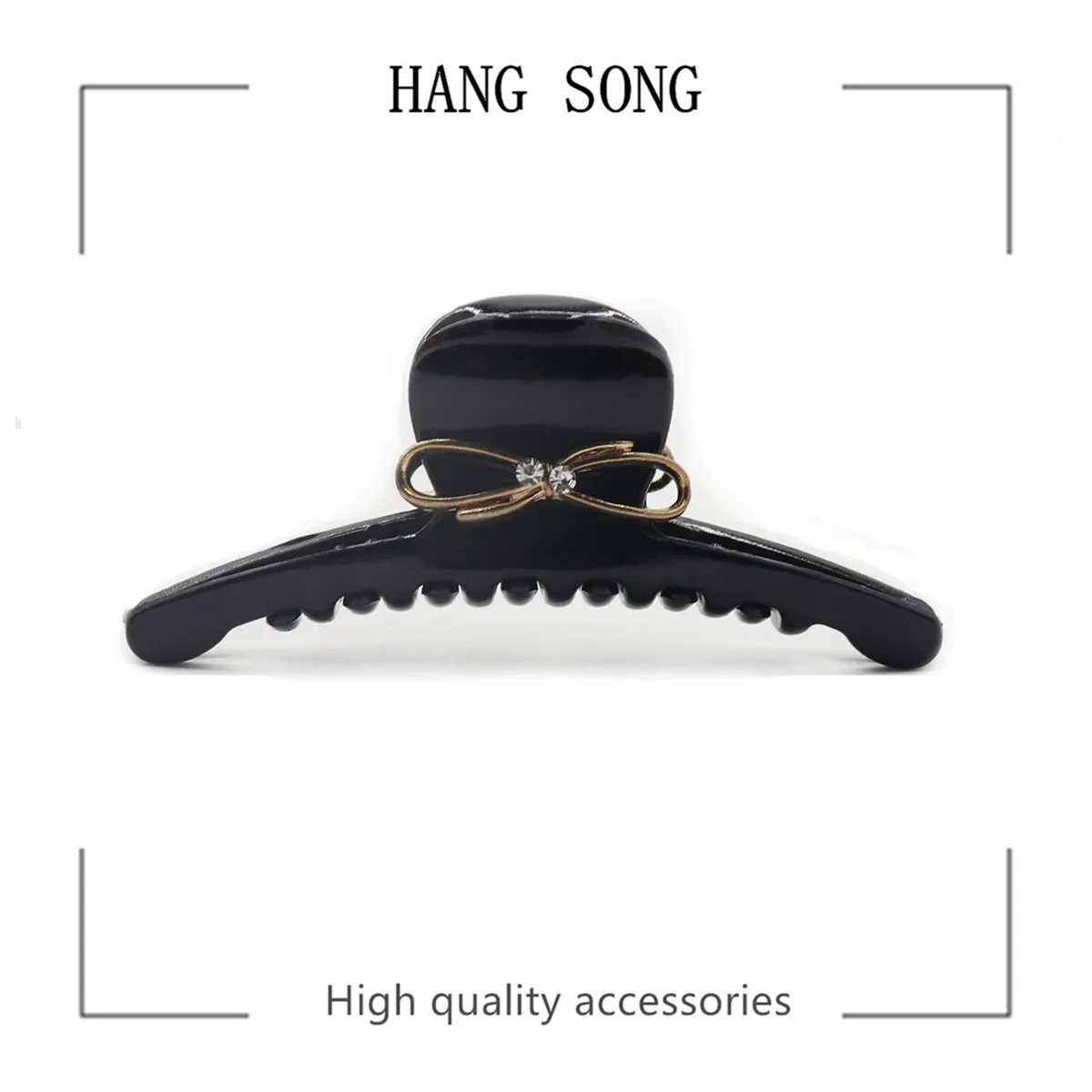 Новинка модный бант заколка для волос высокое качество акрил Черный Краб женщин