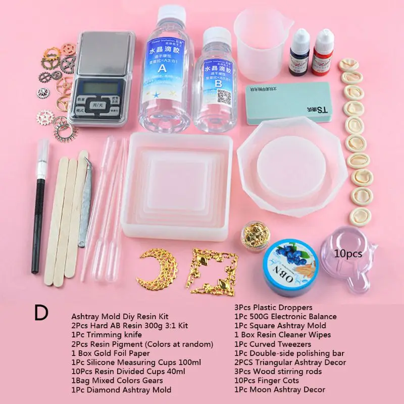 

Набор для изготовления браслет в форме пирамиды подвесок, пепельницы из эпоксидной смолы