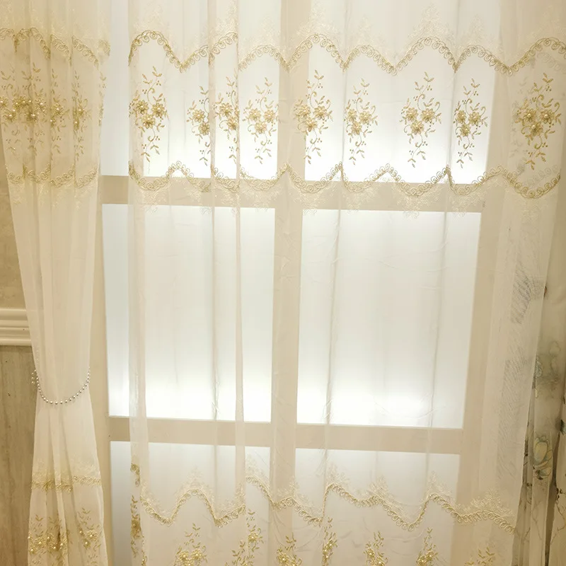 Новый Европейский Простой вышитый оконный экран светильник светопередающая