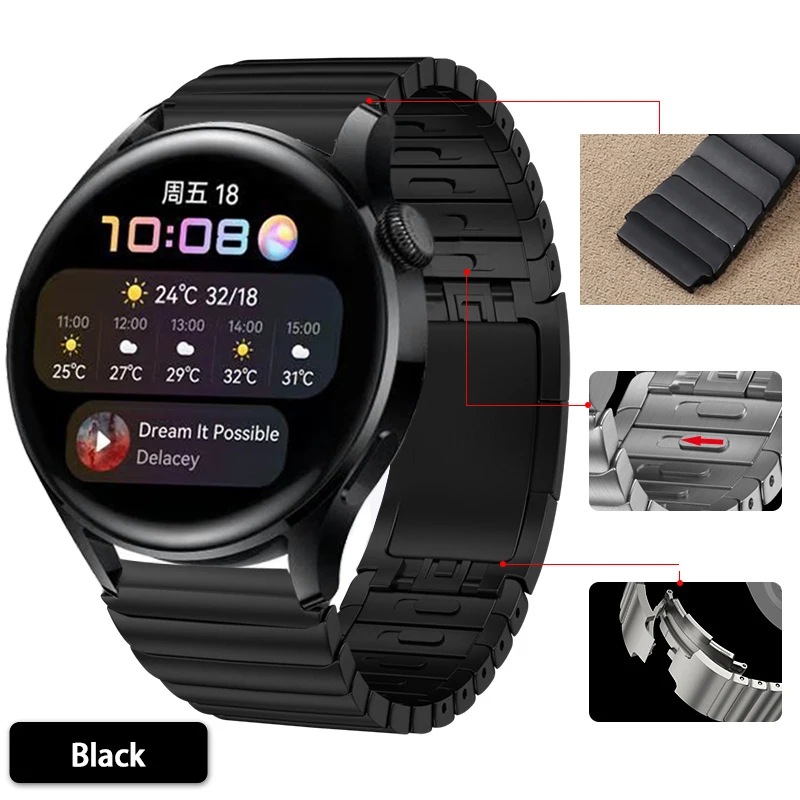 Stainless Steel Watch Strap For Huawei Watch 3 Pro 48mm Metal Watchband For Huawei Watch 3 46mm GT2 Pro GT 2e 46mm Band 2 Style