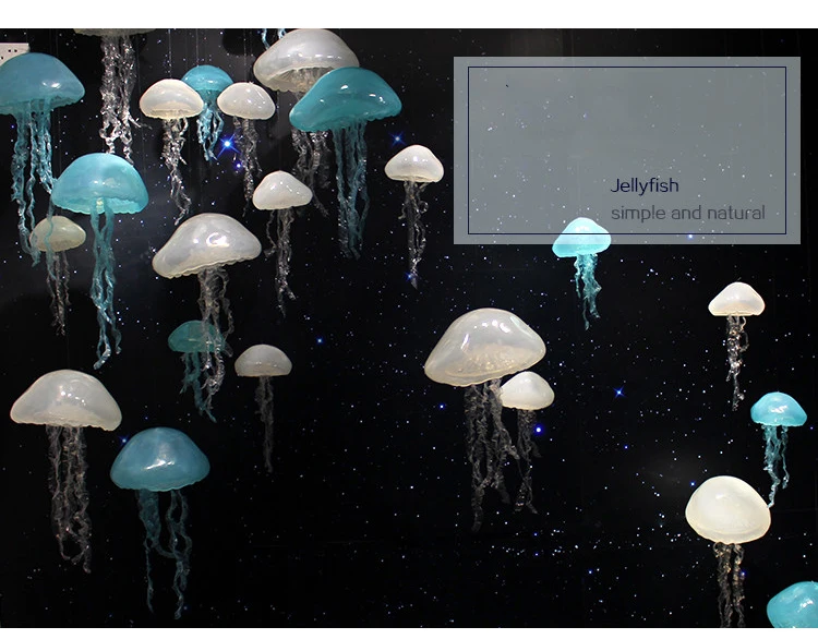 Aqumotic Висячие Медузы украшения Силикагель 3d Медузы Искусство большой кулон орнамент реквизит в морском стиле для вечерние