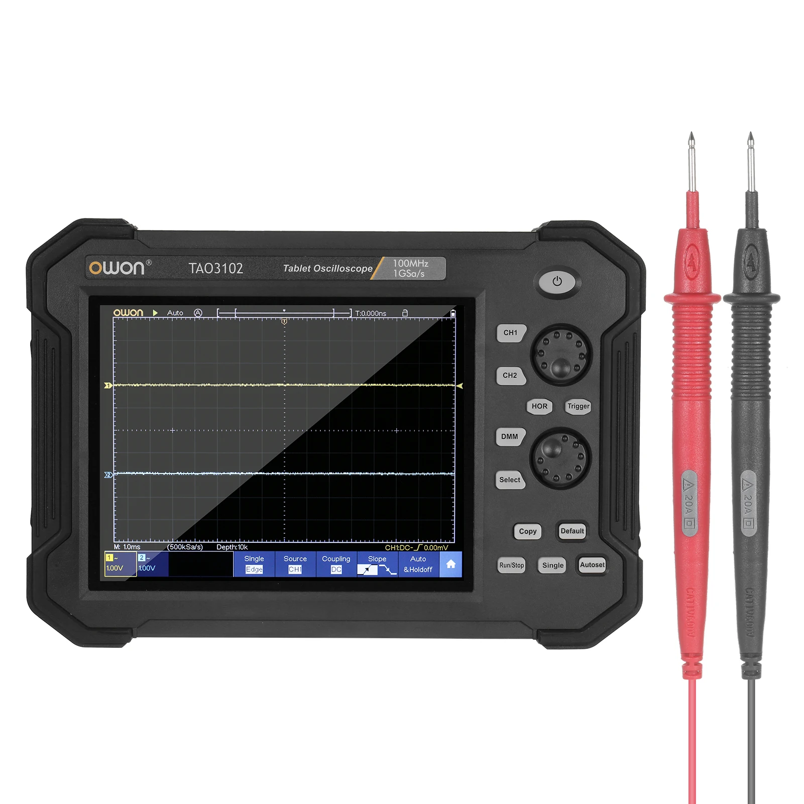 

Portable Tablet Digital Oscilloscope TAO3102 8 Inch LCD Touch Screen USB Storage Oscilloscopes 8 bits 2 Channel 100Mhz Bandwidth