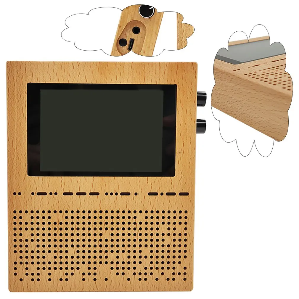 

3.5 Inch LCD Screen Digital Signal Receiver SDR Radio Malachite Malahit DSP SDR Receiver Wood Shell Bass Speakers