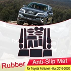 Для Toyota Fortuner SW4 SR5 AN150 AN160 2016  2020 резиновый противоскользящий коврик для двери Groove Cup pad Coaster автомобильные аксессуары 2017