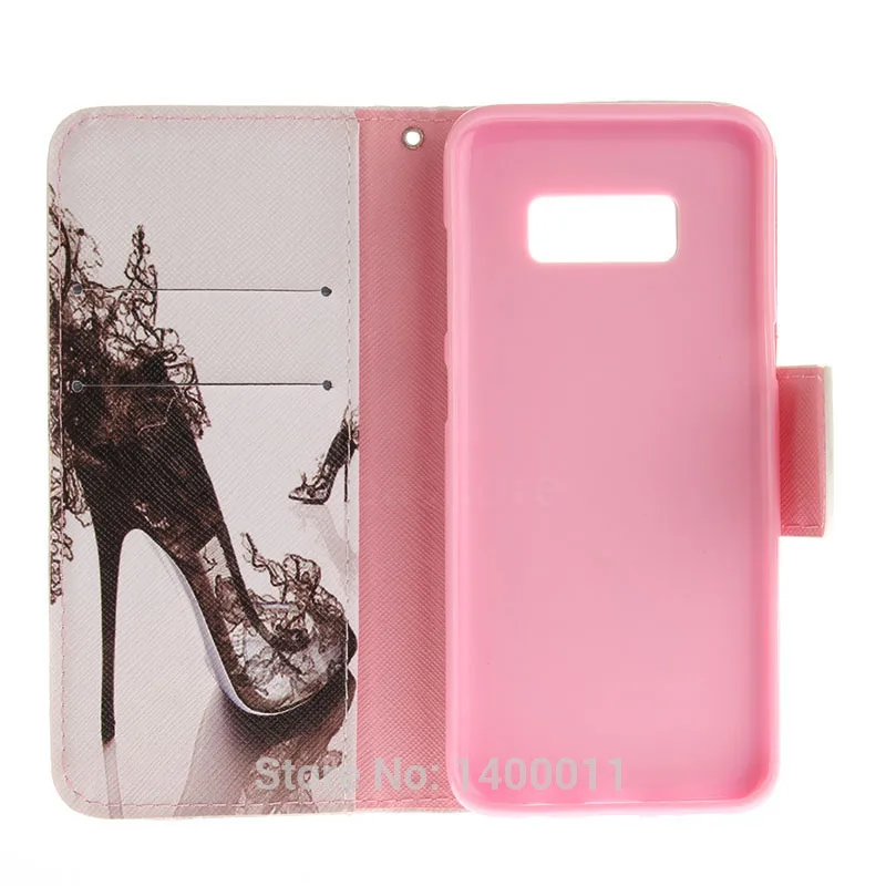 Роскошный кожаный чехол книжка с рисунком и подставкой для Samsung Galaxy A3 A5 J3 2017 A6 A8 S8 S9