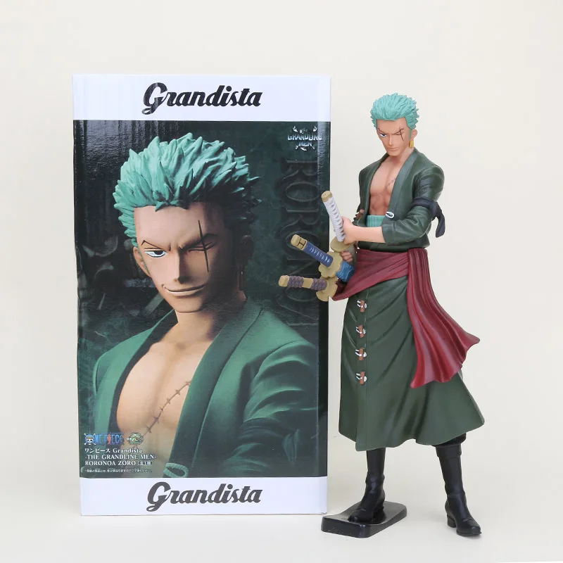 zoro in box 25 см аниме одна деталь грандиста Луффи фигурка Grandline мужчины Обезьяна D Луффи ПВХ фигурка Коллекционная модель игрушки куклы - Цвет: zoro in box