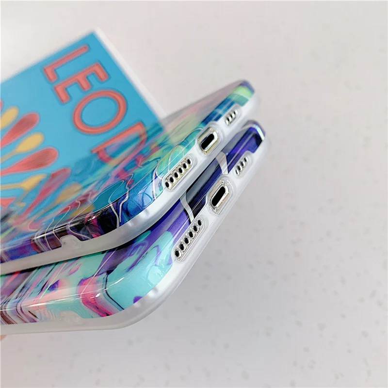 

Gorgeous Laser Marble Phone Case For iPhone 12 Mini 11 Pro Max XS Max XR X 7 8 Plus SE 2020 Vintage Aurora Gradient Fundas Shell