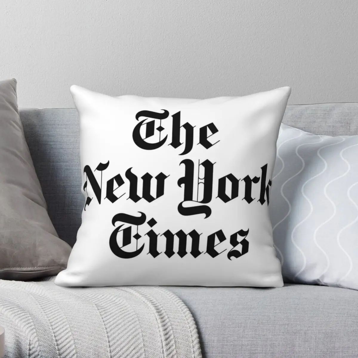 

Наволочка с логотипом New York Times, полиэстеровый льняной бархатный чехол на молнии, декоративная подушка, чехол для телефона, 18 дюймов