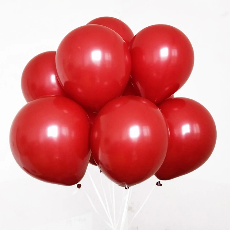 7 трубок подставка для воздушных шаров 12 дюймов держатель для шарика колонны конфетти воздушный шар для Бэйби Шауэр День рождения Свадебные украшения поставки - Цвет: 5pcs-Crimson