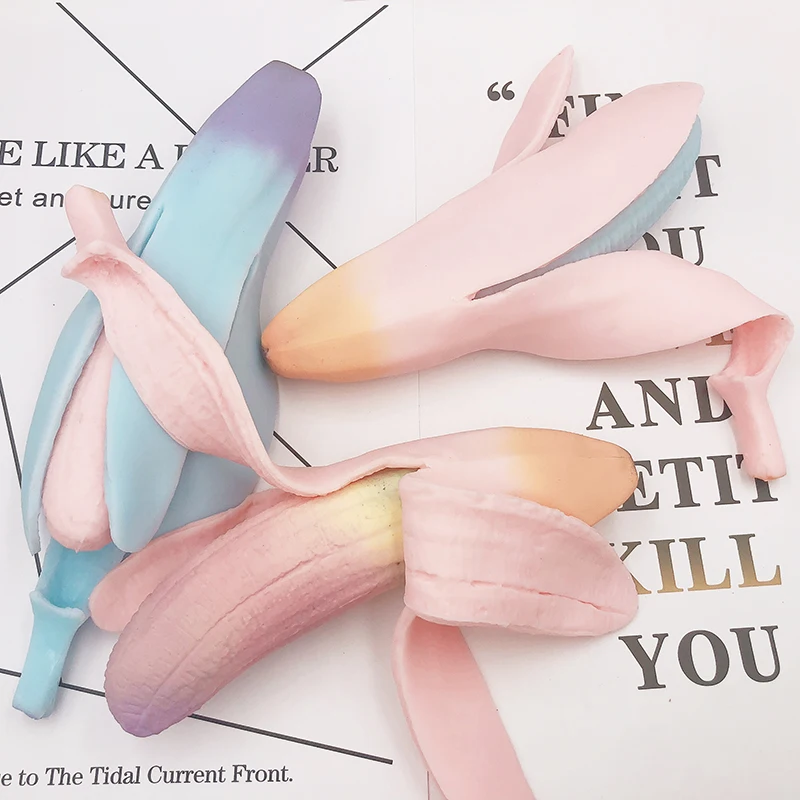 8 см сжимаемые кавайные фрукты бананы антистрессовые медленно восстанавливающие