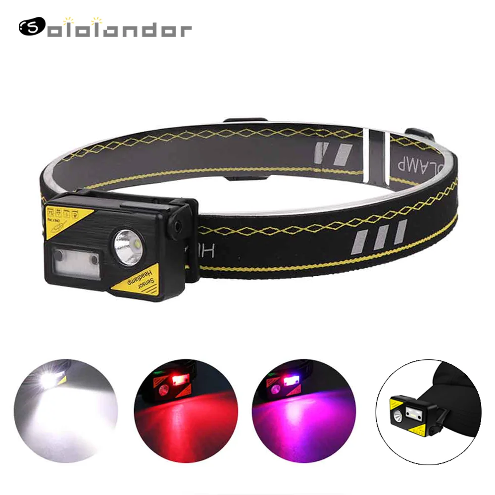 Новейший XM L2 U3 сенсор светодиодный налобный фонарь USB перезаряжаемая головная