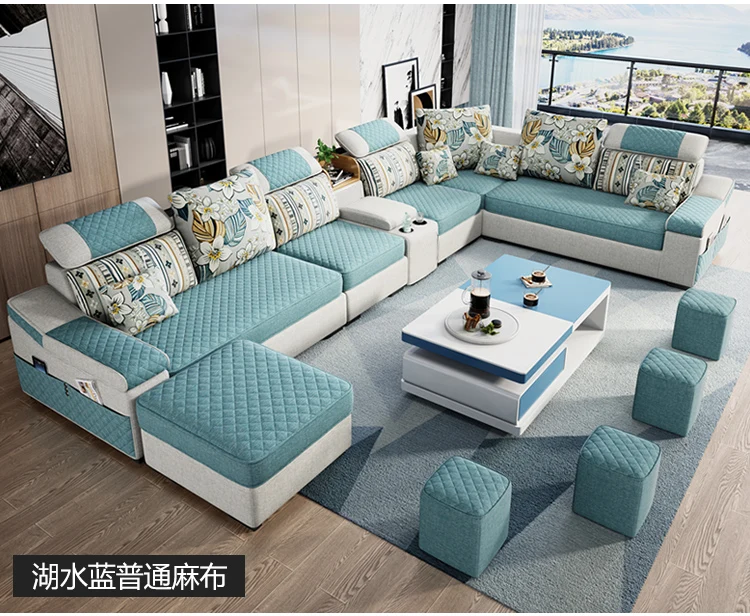 Современный минималистский латексный кожаный тканевый диван cama Съемный и