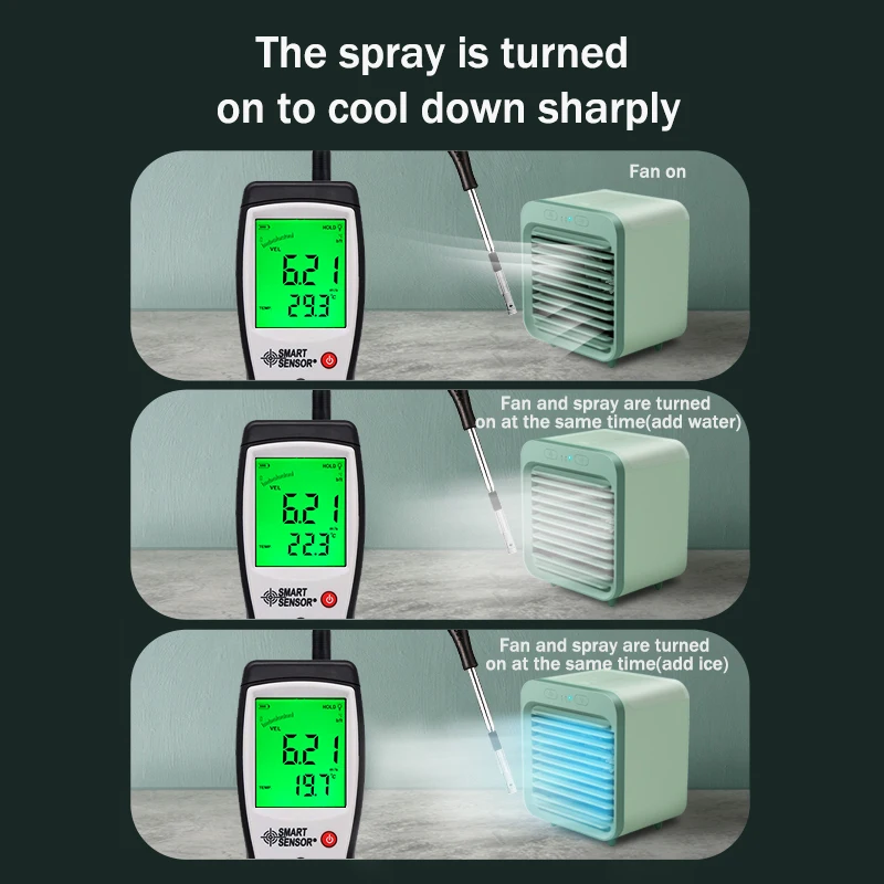 Настольный мини-вентилятор с водяным охлаждением USB-вентилятор светильник щения