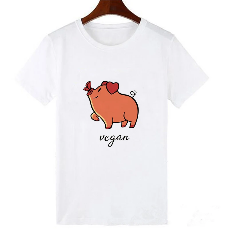 Эффектная женская футболка с надписью «Vegan Love», «Save The Bees», короткий рукав, Ulzzang, винтажная уличная одежда в стиле Харадзюку, графические футболки, топы больших размеров - Цвет: 19bk578-white