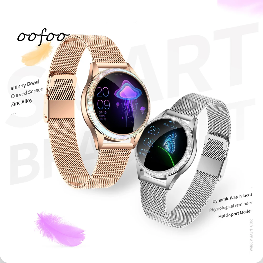

2021 New KW10 Female Smart Watch To Monitor Heart Rate, Custom Screensaver, Pedometer Message, Smart Reminder for IOS &Android