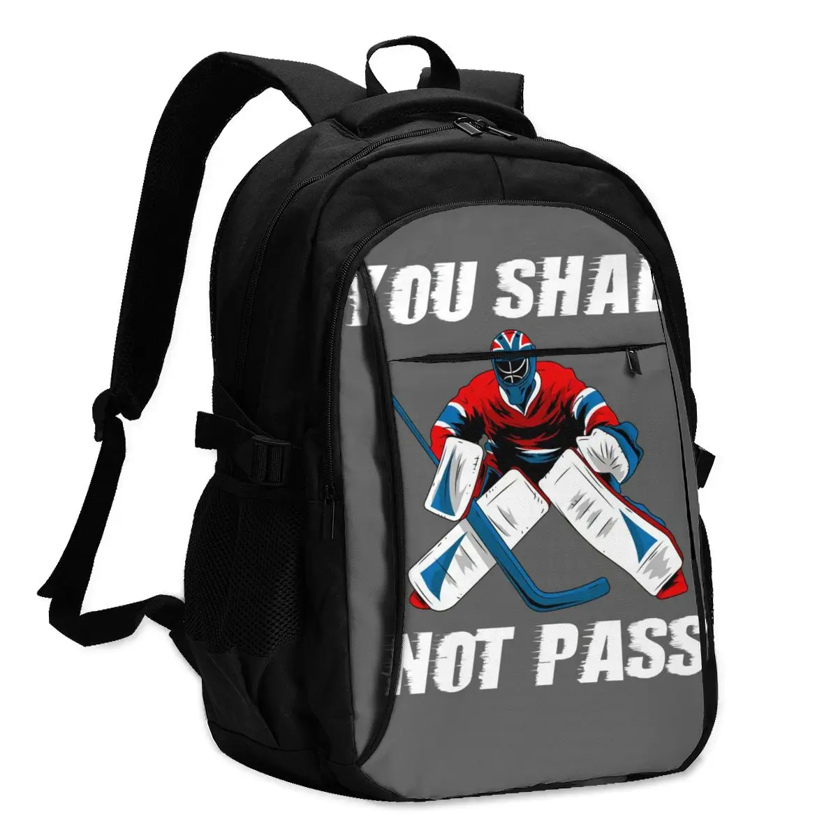 Field Hockey Backpacks Female Print Stylish Backpack Charging USB Fitness Bags