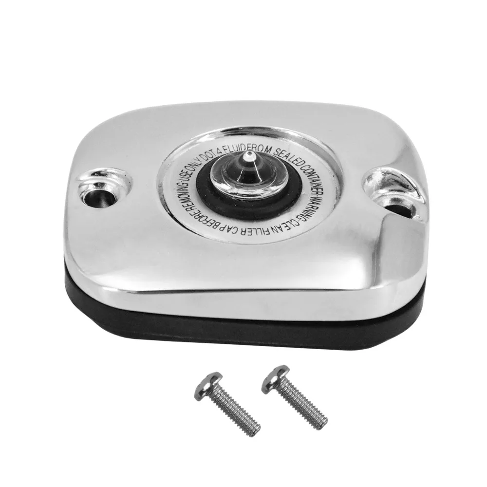 МОТОЦИКЛ хром черный главный тормозной цилиндр для переднего колеса Крышка Harley