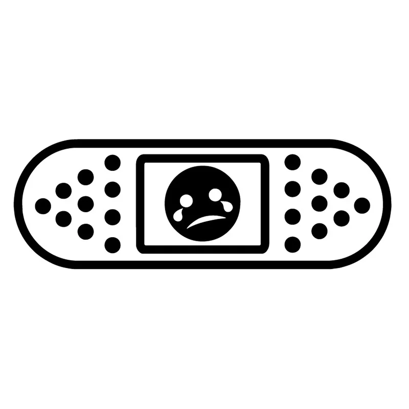 

Car Sticker Funny Sad Face Bandage Plasters Decoration Personality Creativity Sunscreen Waterproof Vinyl Decals,16cm*6cm