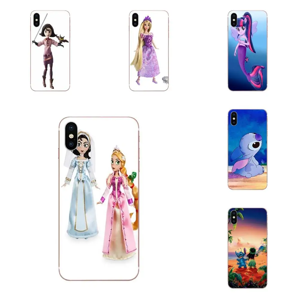 Жесткий чехол с переливающимися изображениями Стича чип и Дейл Русалочки