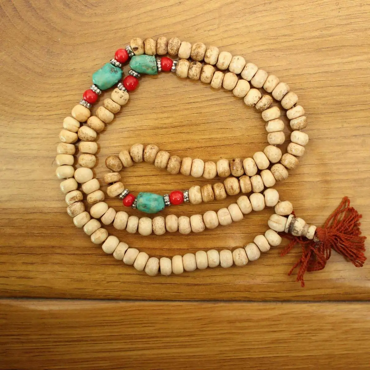 Тибетские бусины ML169 108 белых четок яка четки 8 мм * 6 Непальские цветные