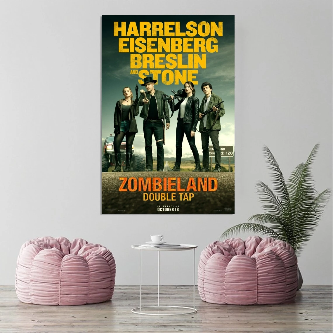 Постер Zombieland с двойным краном для фильмов настенная живопись украшение дома (без