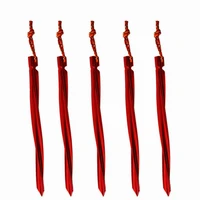 5pcs 25cm v type spiral triangular ground nail with wind rope for outdoor tent