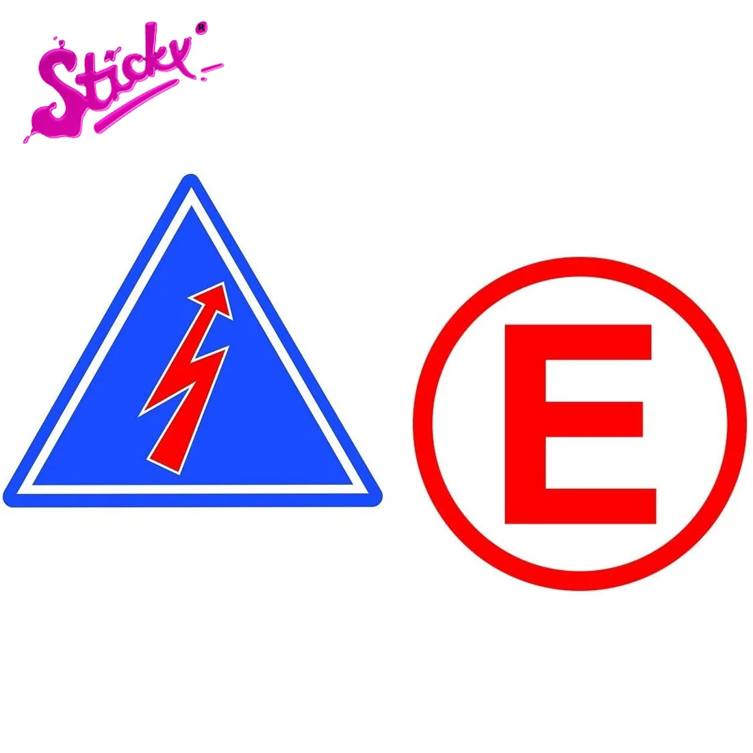 

STICKY Racing Stickers E Electric Arrow Emergency Racing Racing Car Motorsport Sticker Tuning Race Rally