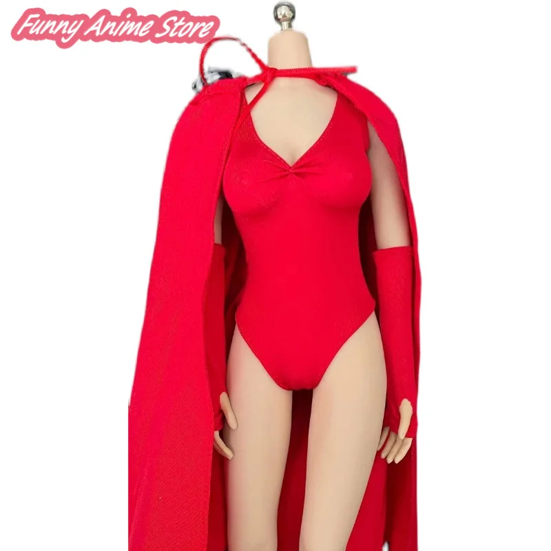 

Battle Suit 1/6 Crimson Witch Tights Red Cloak Clothing Accessories Fit 12" Femael Soldier Action Figure Body