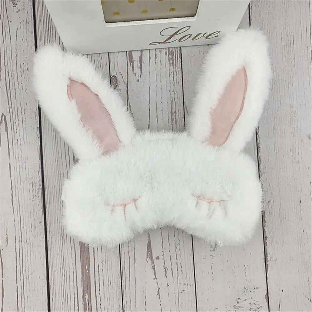 

Cute Eye Patch Bunny Ears Eye Cover Rest Plush Blindfold Soft Sleeping Mask