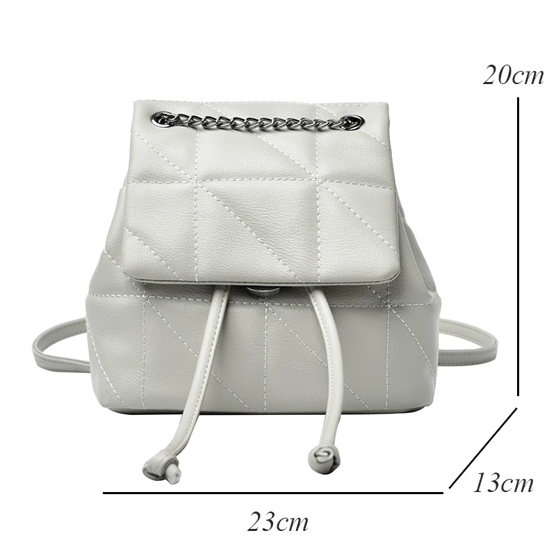 

Fashion leather Mini Backpack Women Small Chains String Designer Back Pack Cute Bagpack Travel Summer Bag Luxury Brand Mochila
