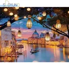 SDOYUNO 60X75cm DIY картина по номерам Венеция пейзаж картина маслом по номерам на холсте Пейзаж Безрамное цифровой Ручной Paintin
