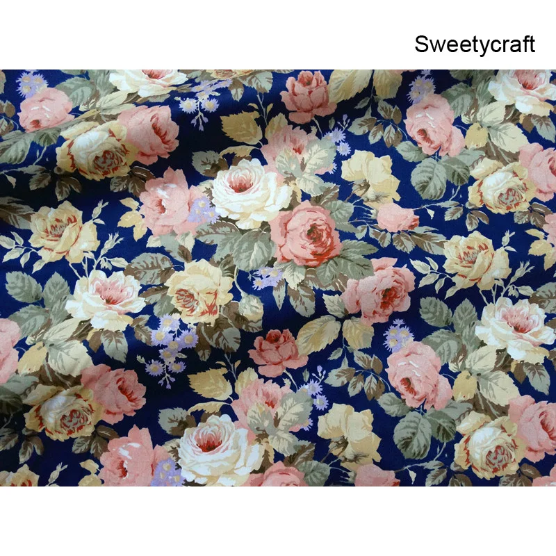160*50 см Ткань с цветочным принтом хлопок Лоскутная Материал для стеганых изделий