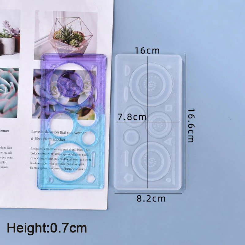 

1pc Mold Jewelry Tools DIY Crystal Epoxy Mould Student Supplies Ruler Silicone Mould UV Epoxy Resin