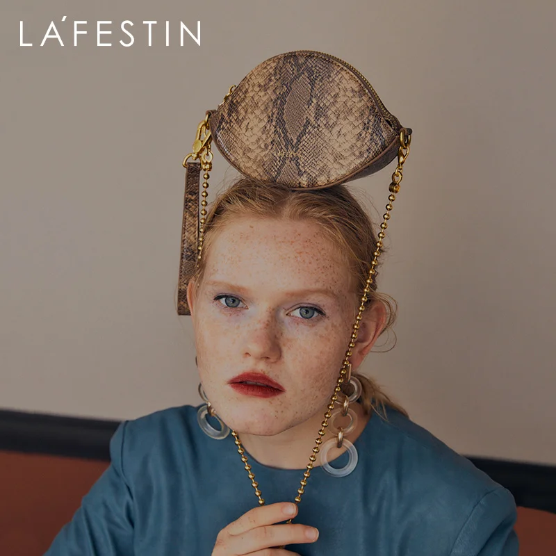 

LA FESTIN 2021, новые кожаные сумки, модная сумка через плечо, маленькие сумки, клатч, сумочка с золотой цепочкой, модная ниша