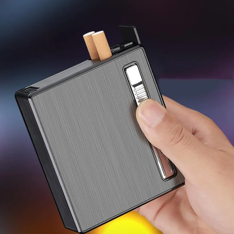 Многофункциональный чехол для сигарет с зажигалкой ветрозащитный фонарь