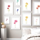 Цветные цветы, Постер, абстрактный Одуванчик, пион, Орхидея, холст, искусство украшения дома для гостиной