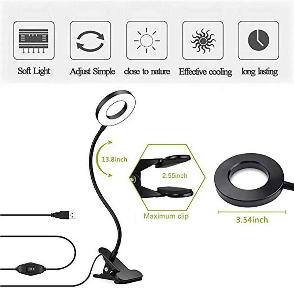 Светодиодный кольцевой светильник с подставкой для YouTube видео и макияж мини